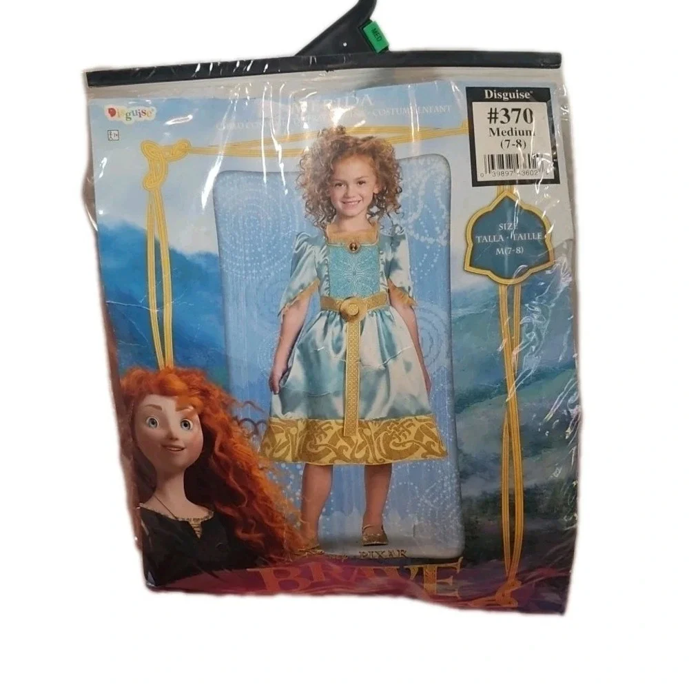 Disney Pixar Brave MERIDA Dress Size 7/8 with WIG Costume Halloween - Picture 2 of 8